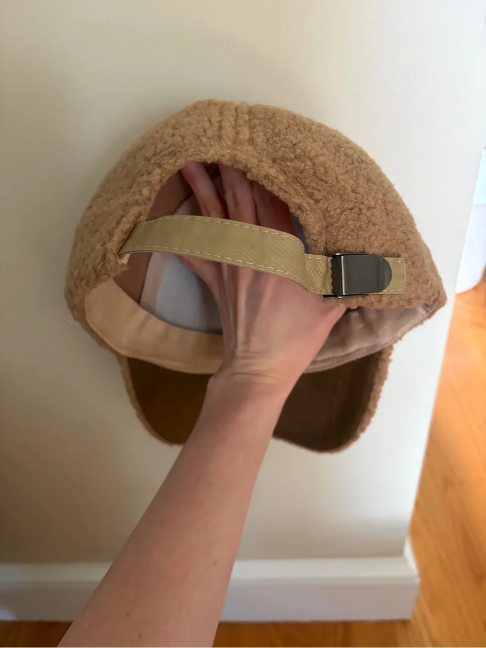 Cozy Teddy Baseball Cap in Camel